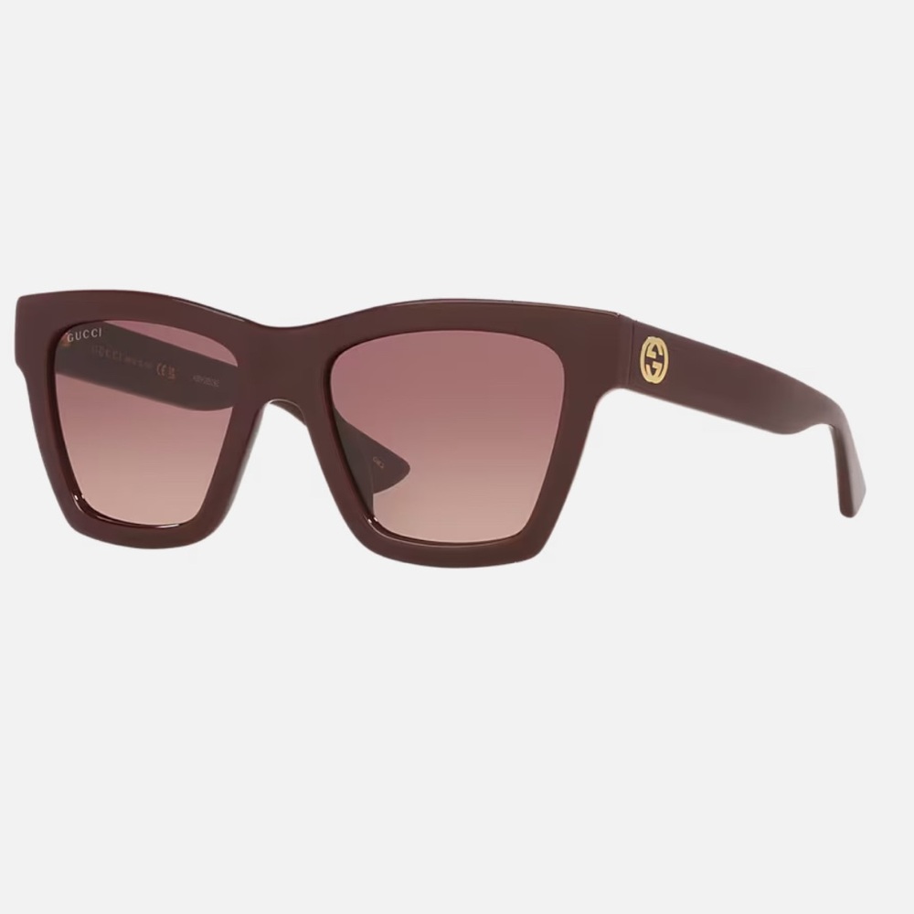 Gucci GG1714S Sunglasses Burgundy Red Rose